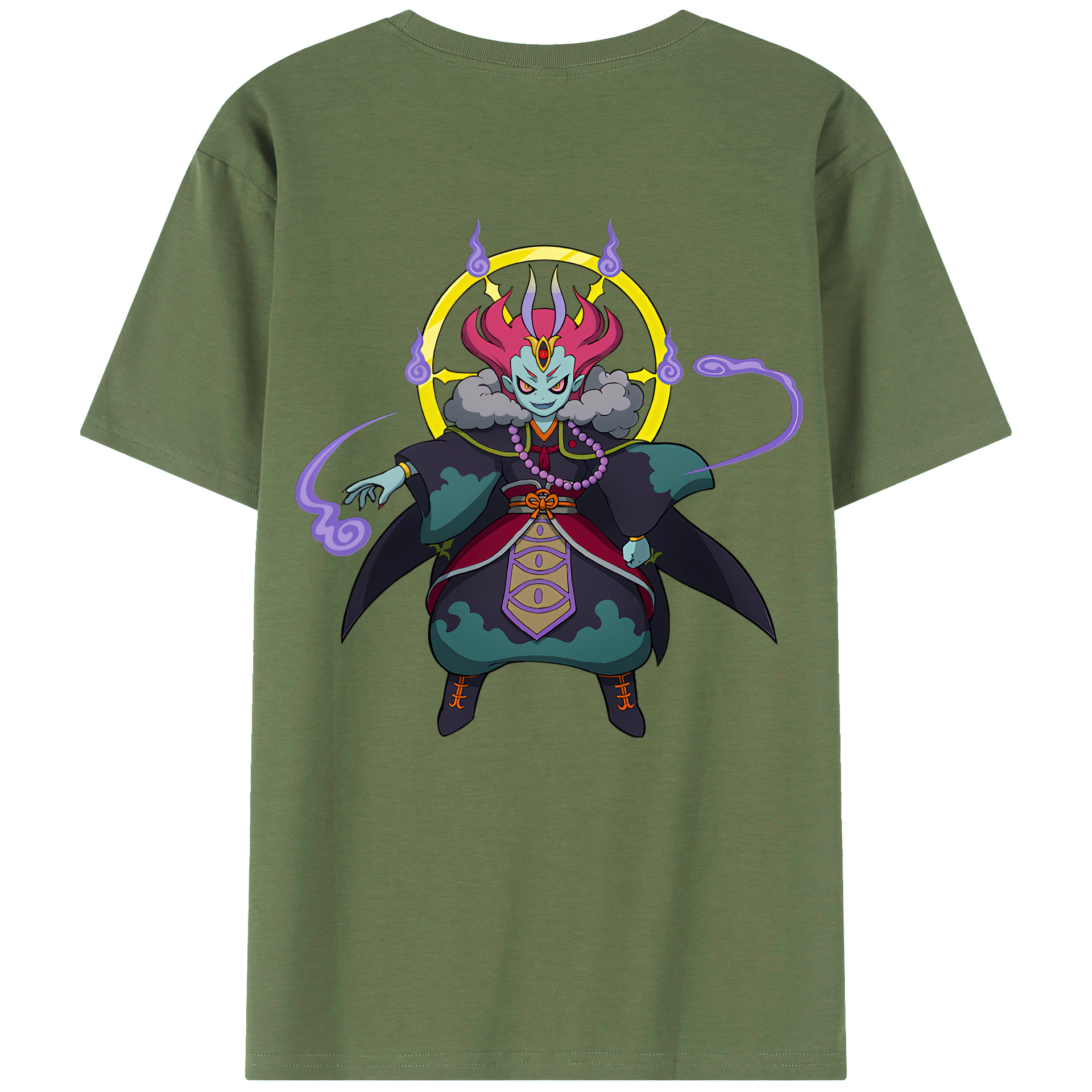 （画像用） 妖怪ウォッチ Yo-kai Watch 綿100％ メンズ半袖Tシャツ（バックプリント） 通気性